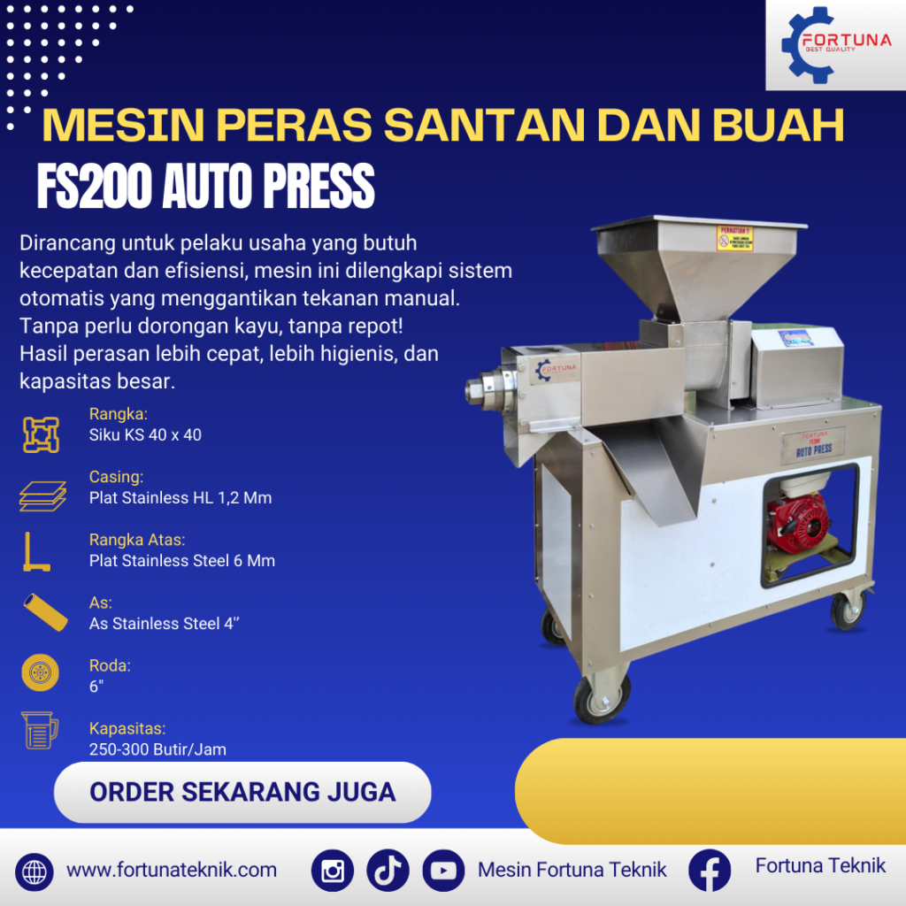 Mesin Peras Santan Auto Press – Solusi Pemerasan Santan Tanpa Repot!